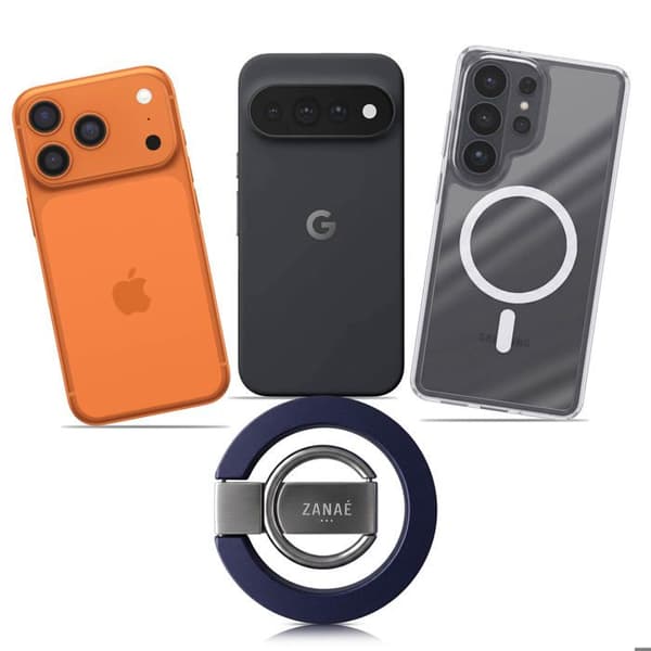 Støtte og Magnetisk Ring Kompatibel med iPhone MagSafe / PixelSnap Foldbar Zanaé Mørkeblå Blå