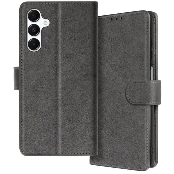 Plånboksfodral - Chesterfield - Samsung Galaxy A16 - Grå - Halvstyv - Video Stöd Grå