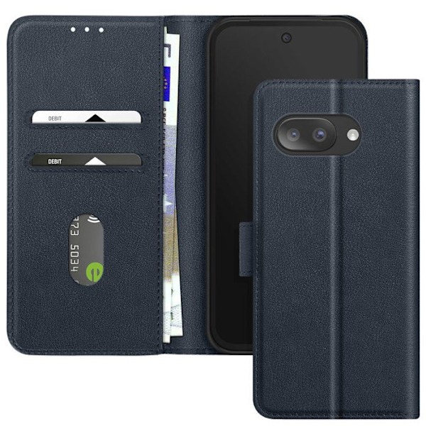 Google Pixel 9a Kukka Tasku ja Video Tuki Sininen Yö Blå