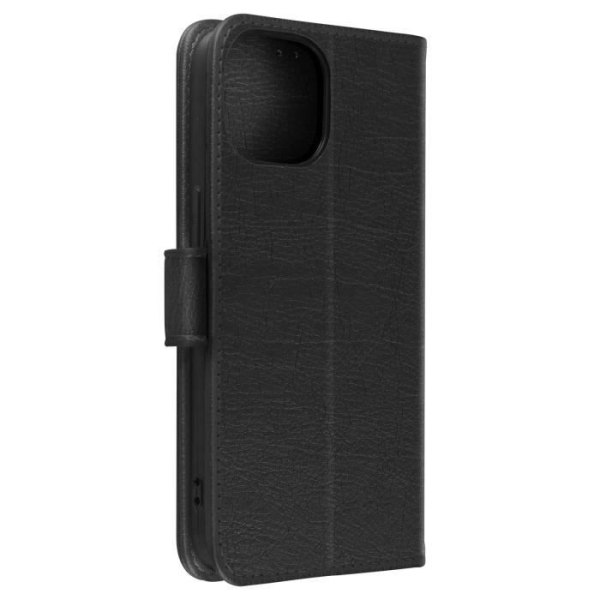 Kotelo iPhone 15 Prolle Flip Wallet Video Support Function Musta Svart