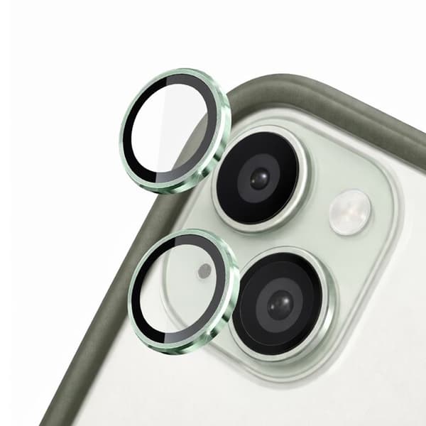 Kamerabeskyttelse til iPhone 15 / 15 Plus Anti-Ridser Rhinoshield Grøn