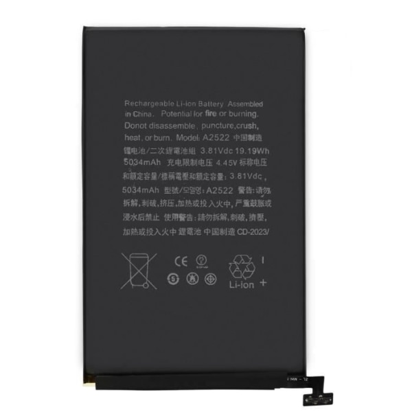 Akku iPad Mini 6:lle (A2522) 5034 mAh 100 % yhteensopiva musta Svart