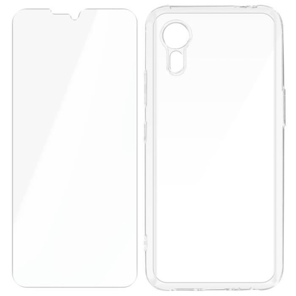 Fodral till Samsung Galaxy Xcover 7 Hard med 9H härdat glas 4smarts Transparent