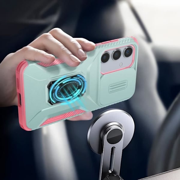 Cover til Samsung Galaxy S24 Ring Support Kamera Cover Turkis Grön