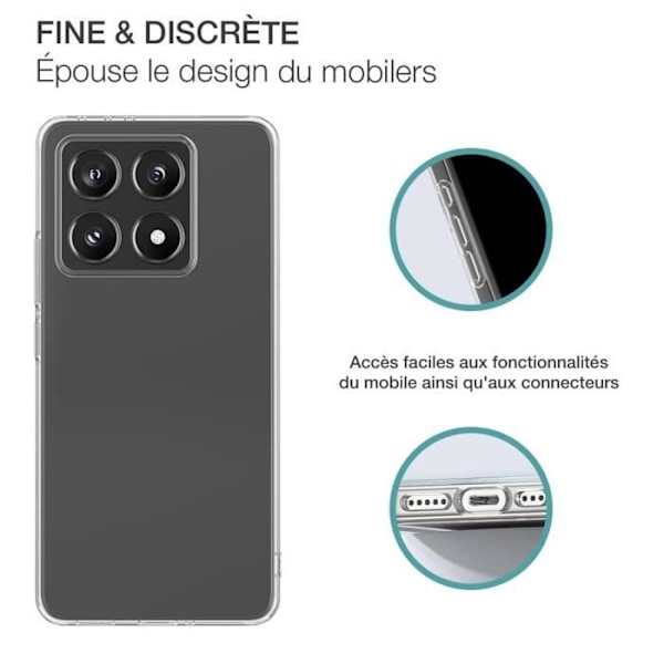 Coque - BIGBEN - Xiaomi 14T - Blød - Anti-gulning - Transparent Transparent