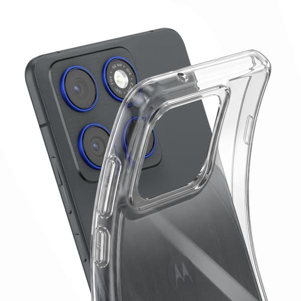 Siliconfodral för Motorola Edge 70 Ultra-tunt Transparent Vit