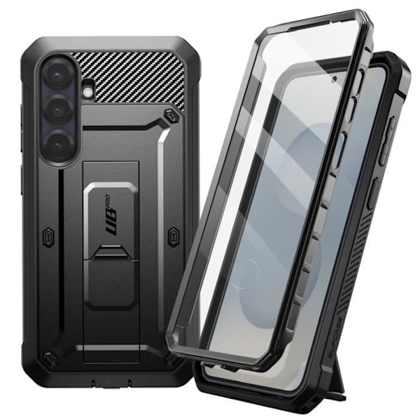 Kokonainen Kuori Samsung Galaxy S25 Iskunkestävä Jalustatuki Supcase Musta Svart