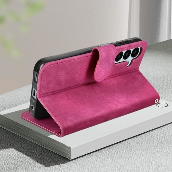 Tiger Case til Samsung A25 5G - AVIZAR - Video Support Wallet - Pink Rosa