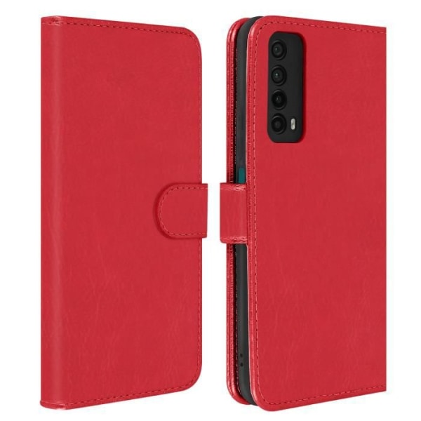 Huawei P smart 2021 Protection Case med kortholder Stand Funktion Rød