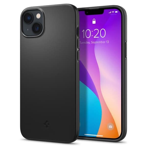 Cover - SPIGEN - Thin Fit - iPhone 14 Plus - Ultra tynd - Beskyttelse mod ridser - Polycarbonat Sort