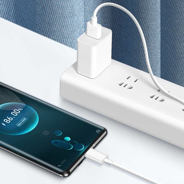 Kabel - AVIZAR - 1m - Snabb uppladdning - Dataöverföring - Ultra-resistent Vit