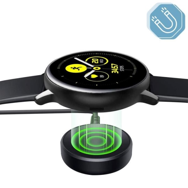 Samsung Galaxy Watch 4 Magnetisk opladningskabel Sikker opladning Sort