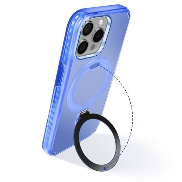 Coque MagSafe til iPhone 14 Pro Max Stødabsorberende med Foldsupport Blå Blå
