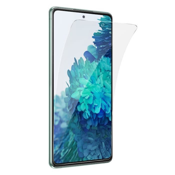 Skyddsfilm - 3mk - Galaxy S20 FE - Flexibelt glas 7H - Stötsäkert - Transparent Vit Transparent
