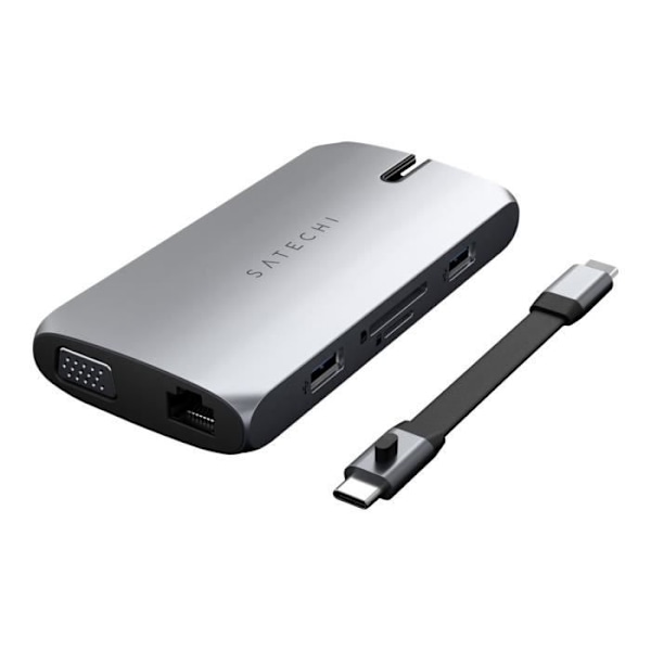 USB-C-monitulostin - Satechi - Liikkuva - HDMI 4K - VGA - Kantohihnalla