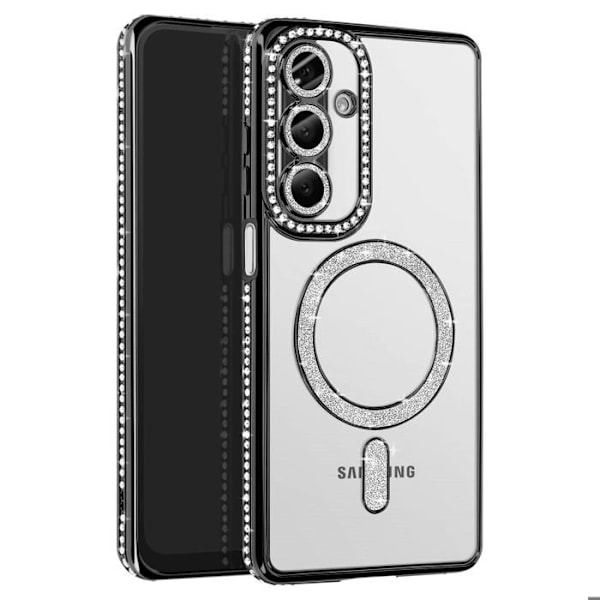 Coque Diamant til Samsung Galaxy A26 MagSafe Kontur Strass Sort Svart