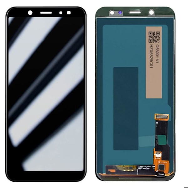 Komplett enhet för Samsung Galaxy A6 2018 In-Cell LCD-skärm och svart pekglas Svart