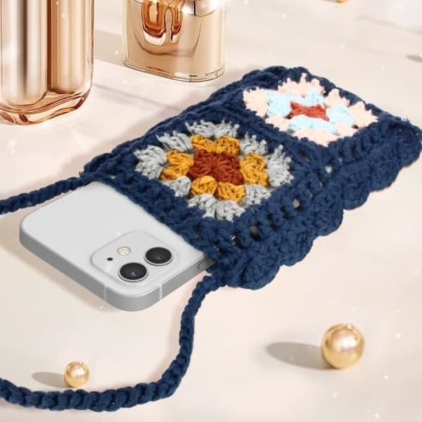 Sock Case - WavePocket - Hollow Woven - Colorful Patterns - Soft - Blue Blå
