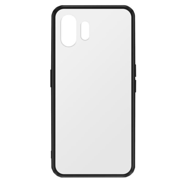AVIZAR Taske til Nothing Phone 2 - Blød silikone - Frosted Back - Sort kontur Svart