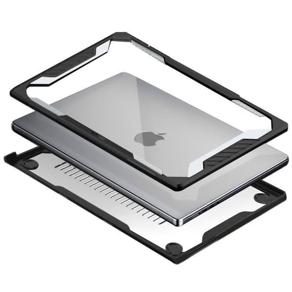 Coque Bumper - SUPCASE - MacBook Pro 14" - Iskunkestävä - Läpinäkyvä - MIL STD 810G Transparent