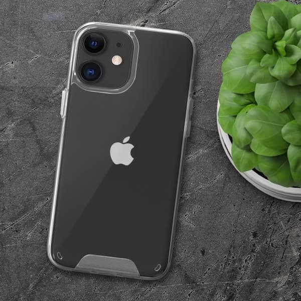 Coque - AVIZAR - iPhone 12 - Antichock - Transparent - Samling Kristall Transparent, vit