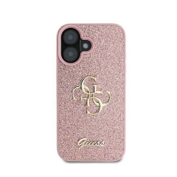 Guess IML Glitter Circle Fodral med MagSafe för iPhone 16 6.1" Rosa - GUHCP16SHG4SGP Rosa