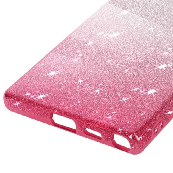Samsung S24 Ultra Case - AVIZAR - Glitter Case - Pink Glitter - Halvstiv silikone Rosa