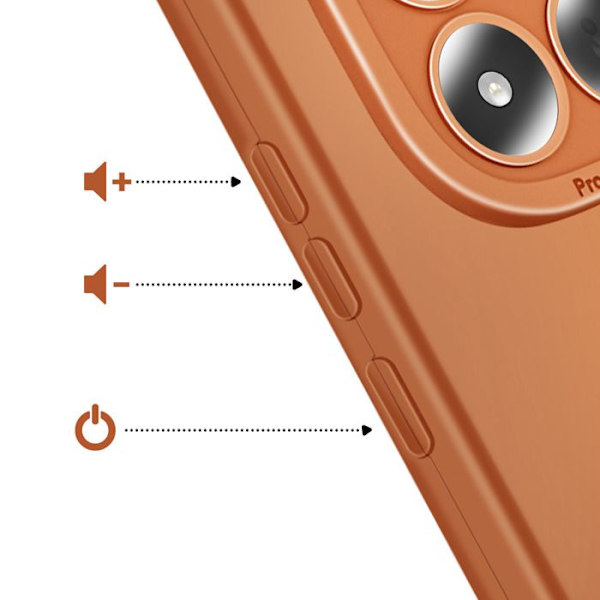 Siliconfodral för Redmi Note 15 Pro Plus med förstärkt kamerablock i brunt brun