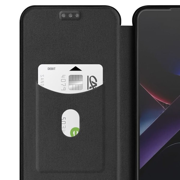 Carbonetui til Xiaomi Poco X7 Pro, kortholder, videostøtte, sort Svart