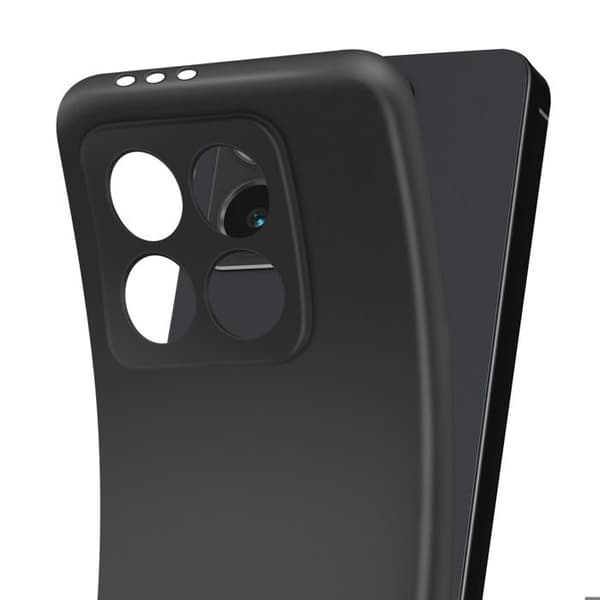 Coque Silicone til Xiaomi 14T Stødabsorberende med Mikrofiber Inderside 3mk Sort Svart