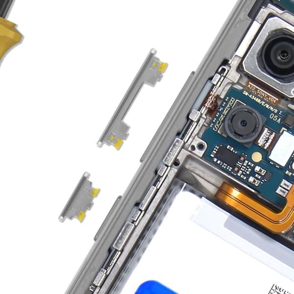 Erstatningsknapper til Power + Volume til Galaxy A54 5G / A34 5G Hvid Vit