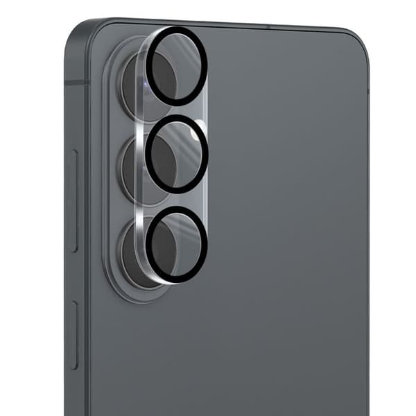 Kamerabeskyttelse til Galaxy S26 Plus i hærdet glas, monoblock, sort / transparent Svart / Klar