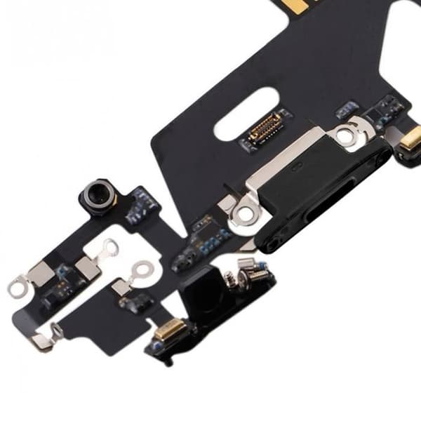 Laderconnector - Apple - iPhone 11 - Sort Lightning - Erstatning - CE og RoHS kompatibel Svart