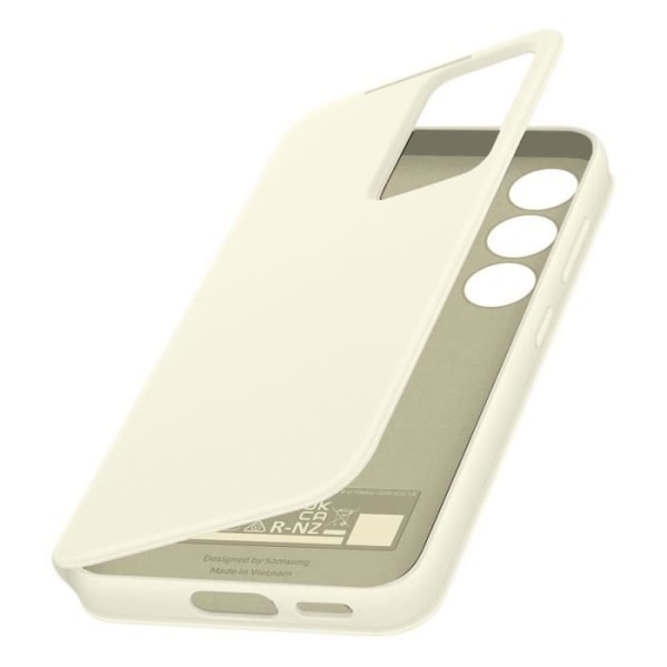 Suojakuori Samsung S23 Plus Window Smart Clear View -kansi Orginal Cream Beige