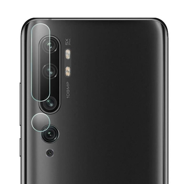 Skyddande film - IMAK - Xiaomi Mi Note 10 / Note 10 Pro - Härdat glas - 2 stycken - Repbeständig Transparent, vit