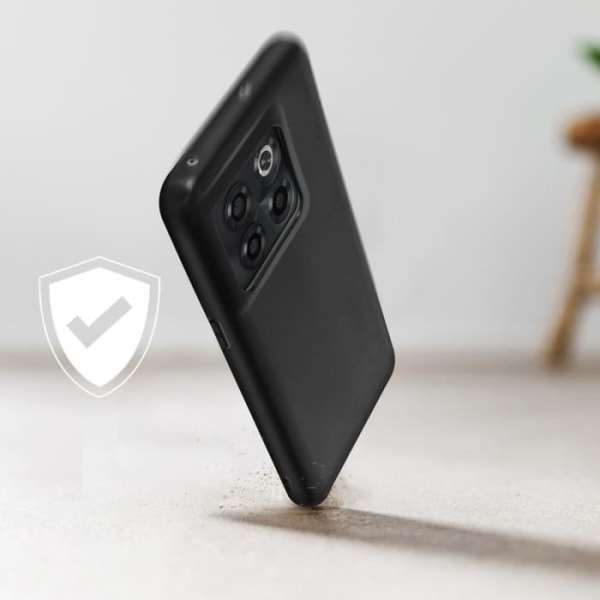 Oneplus 10T Case Resistant Silikone Gel Blød Fleksibel Tynd Letvægts Sort