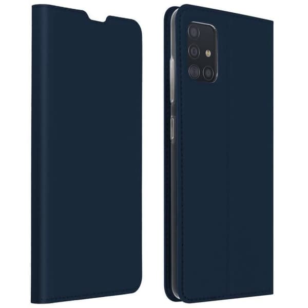 Hus til Samsung Galaxy A51 - DUX DUCIS - Folio Etui - Øko-læder - Video Støtte - Magnetisk Blå