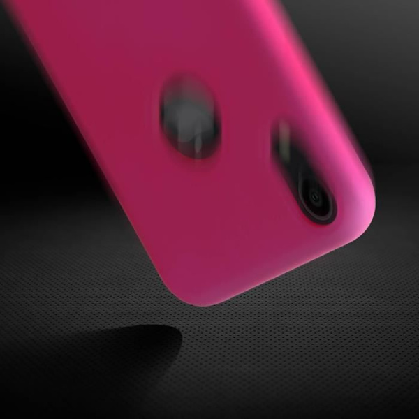 Skyddshölje - AVIZAR - iPhone XR - Halvstyvt silikon - Soft Touch-finish - Rosa Rosa