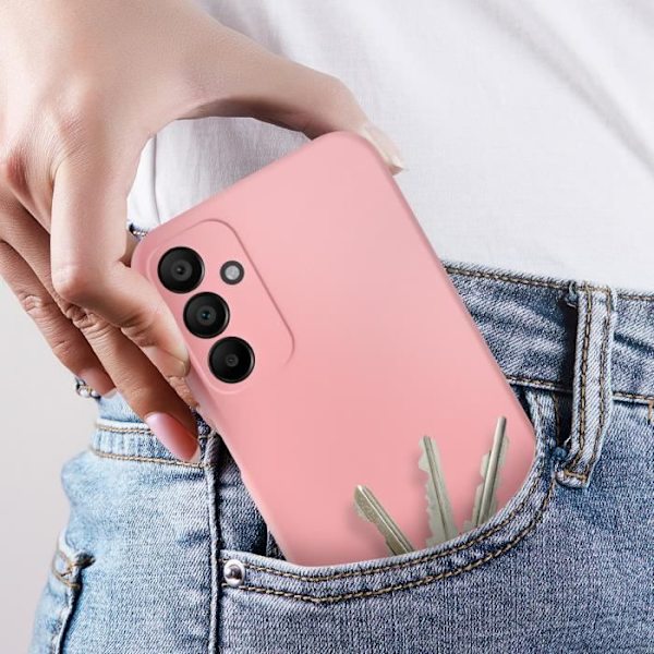 Suojakuori Samsung Galaxy A15 5G:lle - AVIZAR - Puolijäykkä Soft-touch Sormenjälkiä estävä - Vaaleanpunainen Rosa