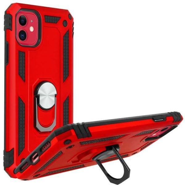 Coque - AVIZAR - iPhone 11 - Antichock - Bi-materialer - Videostöd Röd Röd