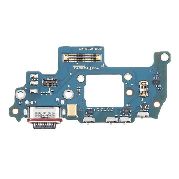 USB-C opladerstik - SAMSUNG - Galaxy S24 FE - Sort - Indbygget mikrofon - Original Svart