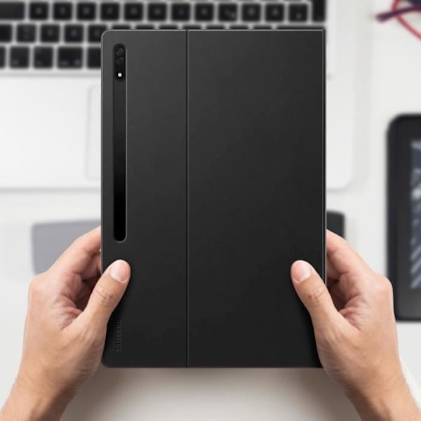 Alkuperäinen Samsung Galaxy Tab S8 Ultra Case Support -videokirjan kansi musta