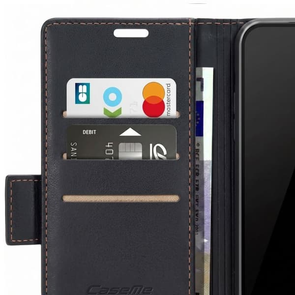 Plånboksfodral för Google Pixel 10a Anti-RFID med Stöd CaseMe Svart Svart