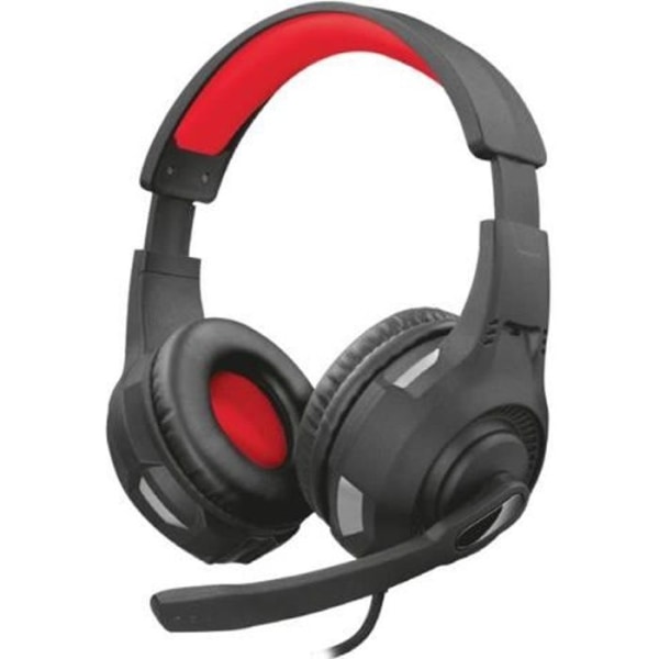 TRUST GXT 307 gaming headset - Svart och röd - Mjuka och bekväma cirkumaurala kuddar