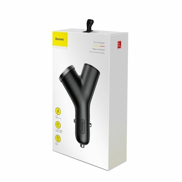 Biloplader - Baseus - BSC-C16N - Dobbelt USB - 3.4A - Cigartænderstik Svart