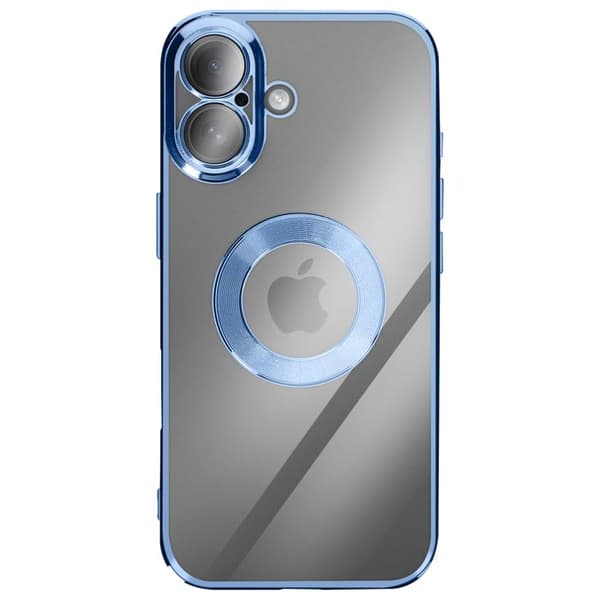 Skydd - AVISA - iPhone 17 - Mjuk Silikon - Kromad Kant - Effektivt Skydd Blå