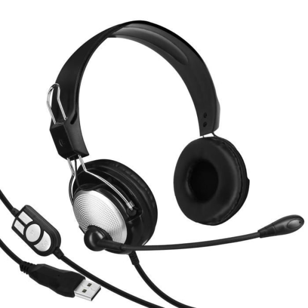 Kabelanslutet datorheadset med bommikrofonkontrollknappar - LinQ