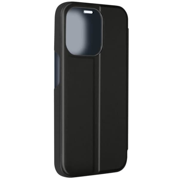 AVIZAR iPhone 15 Pro Cover - Spejlcover - Sort Mirror Flip - Supportfunktion Svart