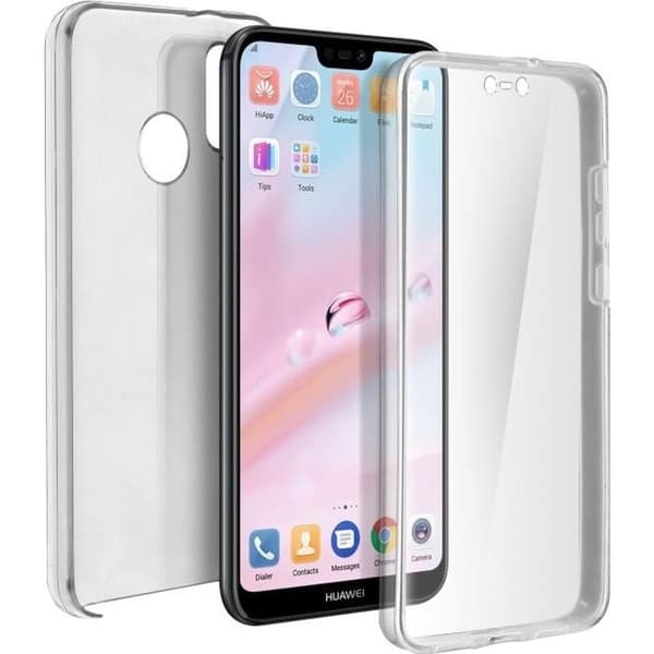 Skyddsskal - Huawei - P20 Lite - Silikon - Polykarbonat - Transparent transparent