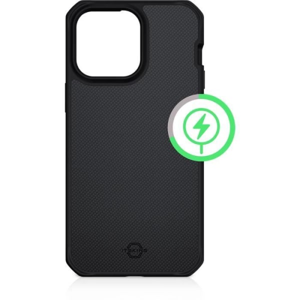 Forstærket etui til Apple iPhone 14 Pro Max Kompatibel MagSafe Ballistic Nylon Sort Itskins